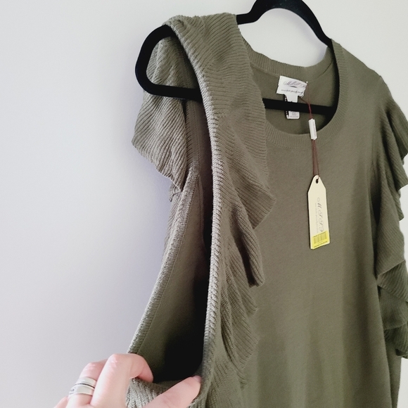 NWT MAX STUDIO SPECIALITY PRODUCTS olive renee sweater dress - Picture 3 of 8